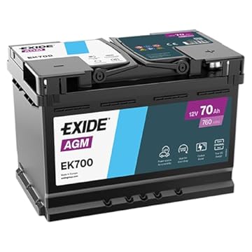 EXIDE Technologies AGM EK700 Batteria Auto 70Ah 760A Start Stop