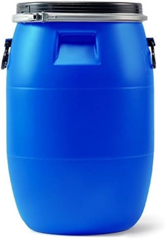 Plastic Barrel with Lid, Food Grade Storage Water Barrel, Thickened Plastic Drum, Multifunctional Shipping Container for Restaurant, Home, Factory(120L)