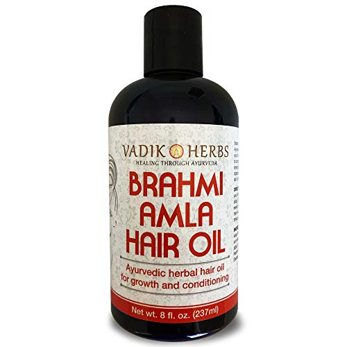 Brahmi Amla Hair Oil (8 oz) by Vadik Herbs | Ayurvedic herbal hair
