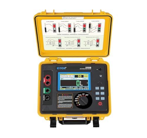 ET3500B 10KV Insulation Resistance Meter High Voltage Insulation Resistance Tester Rated Voltage Up to 10KV | 0.005MΩ-10.0TΩ | Voltage Test DC 0-1000V; AC 0V-700V |Current Test ≥5mA Max.