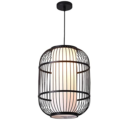 Lustre rotin YangRy anti-éblouissement, suspension bambou pour éclairage doux