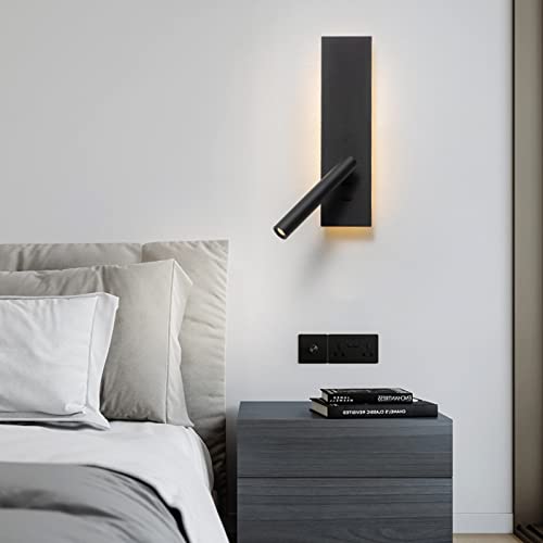 Rotación de ángulo de 360° en lámpara de pared LED con interruptor independiente 2
