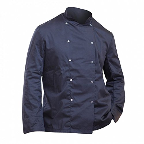 Dennys Mens Economy Long Sleeve Chefs Jacket/Chefswear (L) (Black)