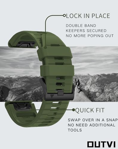Correa de silicona 26mm compatible Garmin Fenix 5x 6x 7x miniatura 6