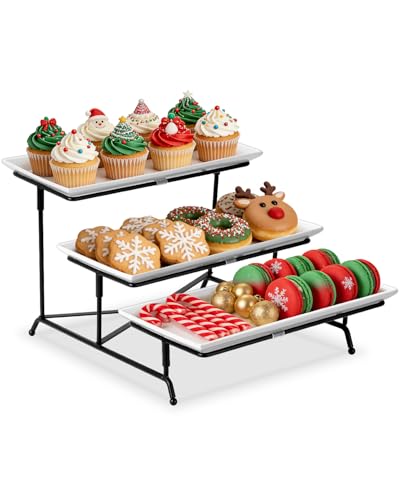 Yedio 3-Tier Porcelain Serving Tray Stand