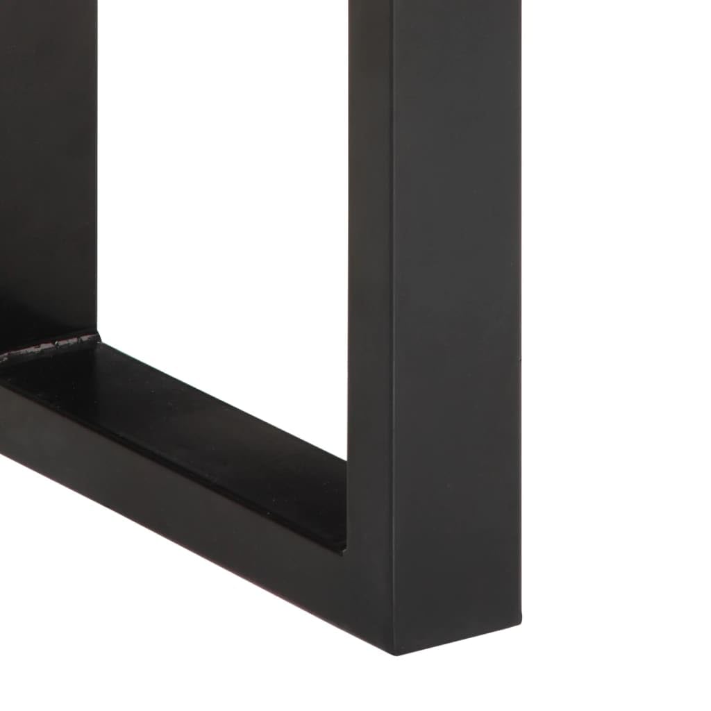 Banc 160 cm bois de manguier brut massif et acier