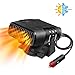 AQOTER Calentador de Automóvil Portátil 12V 150W, 2 en 1 Calefactor de Aire Caliente Coche/Parabrisas Descongelador Desempañador Nieve con Coche Ventilador de Frío/Calo 1.5M Cable/360 ° Ajustable