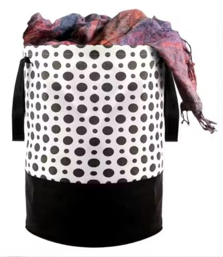 ABHIKRAFTS 45L Laundry Basket with Lid, Foldable Storage Bag for Clothes (Design 4, Pack of 1)