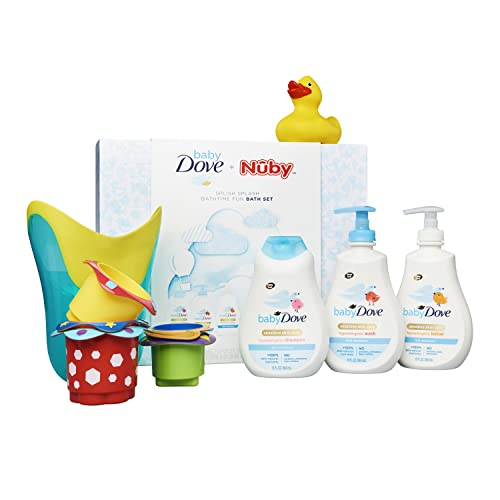 Baby Dove + Nuby Splish Splash Bathtime Gift Set An Ideal Gift Rich Moisture Dermatologist Tested 6 count