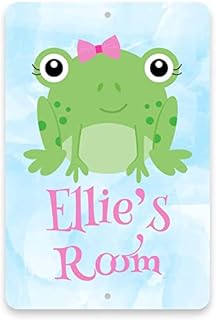 Personalized Frog Princess Metal Room Sign (11x14 Inches)