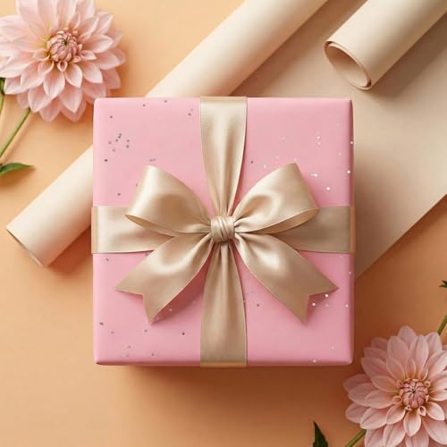 Image of Pink Glitter Tissue Paper for Gift Bags 36 Sheets 14x20 Inch - Recyclable Wrapping Paper for Weddings, Birthdays, Party & Festival Decorations DIY Craft Supplies
