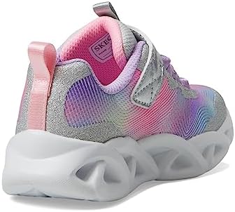 Skechers Kids Twisty Brights 2.0 Sneaker, Silver/Multi, 13 US Unisex Little Kid | Image 4