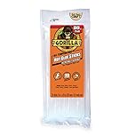Gorilla 3032016 Hot Glue Sticks 8" Full Size (20 Count), Clear