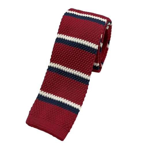 細ドットネクタイ ワインレッド