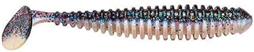 Berkley PowerBait Power Swimmer Ribbed Paddle Tail Soft Bait Fishing Lure for Jig Head, Perch, Trout, Zander, Pike, Wagasaki