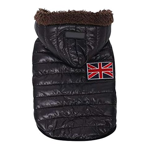 Best World 4 Yu Wocharm Warm Winter Dogs Clothes Coat for Puppy Casual Jacket Vest Outfits Hat (L, Black) Cover