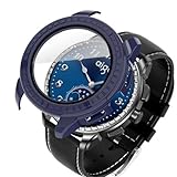 LZOQOWUJ RKJJB JTBJYLM for Ai/go Smart Watch M8 Tempered Film Integrated PC Watch Protective Case(Ink Blue)