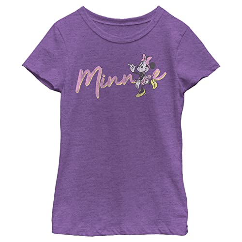 Disney Characters Minnie Girl's Heather Crew Tee