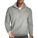 Generisch Thermo Jacke Herren, Basic Pullover, Jagdbekleidung Skirolli Sherpa Sweatshirts, Winter Teddy-Jacke Arbeits Schwarze Pullover Herren 4XL Übergröße, L