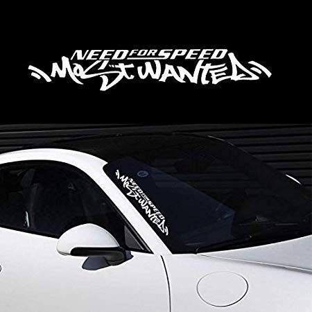 Need for Speed Most Wanted Sports Car Stickers Exterior Stylish for Bonnet Side Door Handle Bumper Tank Wall Decoration White 15.00 X 5.00 Cm