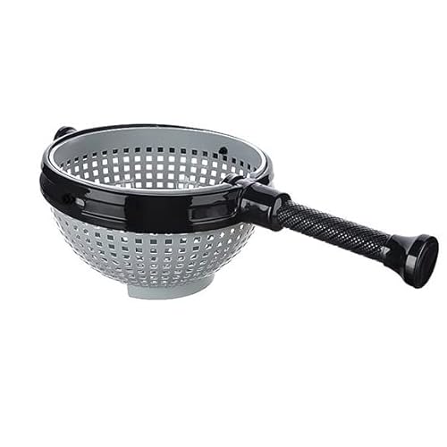 Easy-to-Use Salad Spinner shakers Large Capacity Non-Scratch Colander Dryer Spina Collapsible Handle Home 360 Rotary Drain Rack Kitchen Cleaning Basket Washer Fruit Vegetable Lettuce Cleaner (Grey) - Image 6