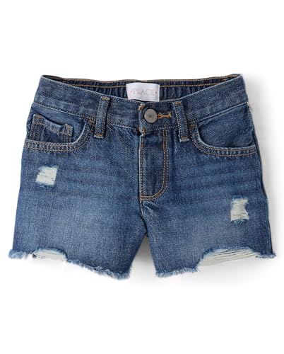 Image of The Children's Place Girls Denim Shortie Shorts