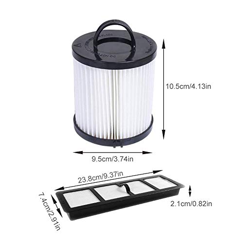 SaferCCTV Replacement EF6 HEPA Filter and Washable Reusable Cup Filter Vacuum Filter DCF-21 Replace#67821, 68931, 68931A, EF91 Replacement for Eureka Airspeed AS1000 Series Upright Vacuum Cleaners (2 Set)