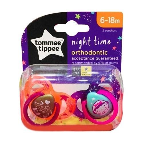Buy Tommee Tippee Night Time Glow in the Dark Soothers, Symmetrical