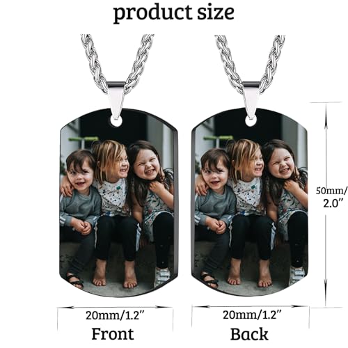 LING Ling's Design Personalized Double-sided Photo Text+Icons Necklaces Custom Necklace for men With Picture Birthday Memorial Boyfriend Gift2
