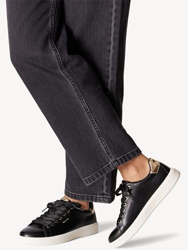 Tamaris Damen Sneaker Synthetik, schwarz, 42 EU – Ansicht 2
