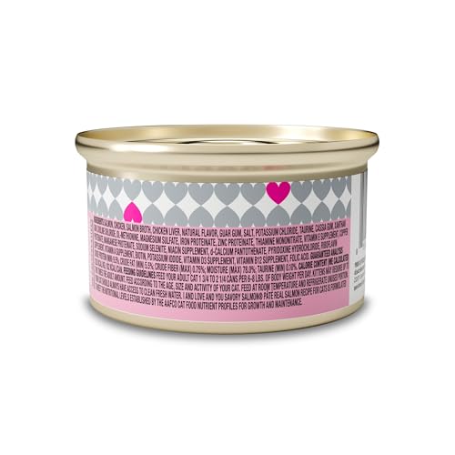 Image of I and love and you Wet Cat Food - Savory Salmon Pate - Salmon Recipe, Grain Free, Filler Free, 3oz Pack of 24 Cans