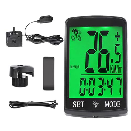 Cuentakilómetros para bicicleta – Cuentakilómetros inalámbrico | Ordenador impermeable luminoso para Mountain Bike, bicicleta de carretera y todoterreno