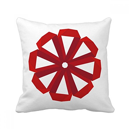Coussin Noël origami rouge 40x40cm | Oreiller décoration canapé housse insert