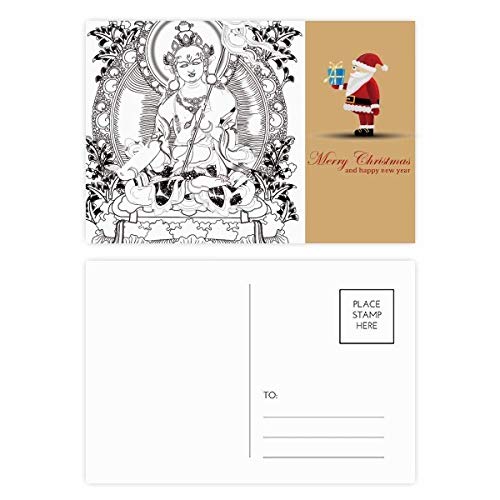 Cartes postales Bouddhisme Guanyin Chinois Père Noël lot de 20 illustrations spirituelles