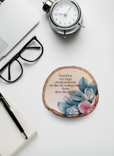 Image of MOTIVATIONAL GIFTS Blue Sky Wooden Motivational Quotes Table Decorative Gifts Wood Showpiece For Office Table Living Room, 12 Centimeters