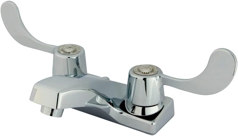 Kingston Brass KB191LP Vista Twin Blade Handles 4-Inch Centerset Faucet, without Pop-Up, Polished Chrome