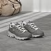 Skechers Women's D'Lites-Me Time Lace Up Fashion Sneakers, Grey/White, 7.5 Wide
