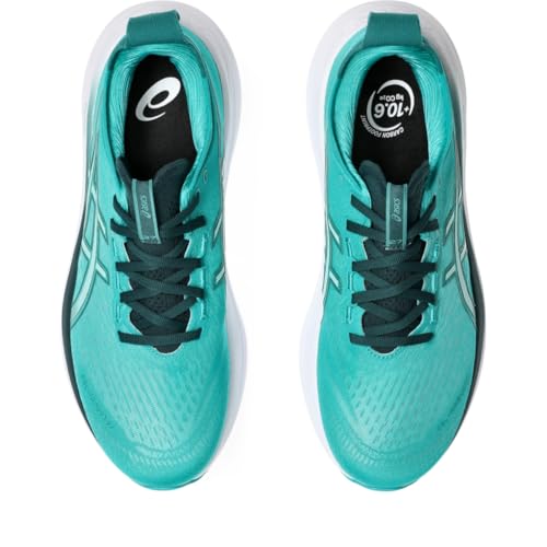 ASICS ASICS Men's Gel-Nimbus 27 Running Shoes, 11, Wave Teal/Saxon Green