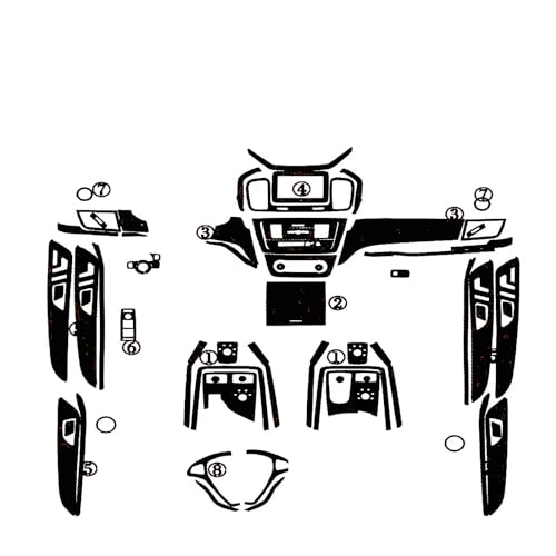 Protection carbone Benz W166 anti-traces pour console centrale et panneau de levage