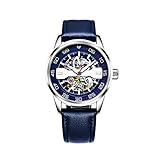 OCHSTIN Analog Leather Men Fashion Skeleton Automatic Watch Casual Men Mechanical Wristwatches