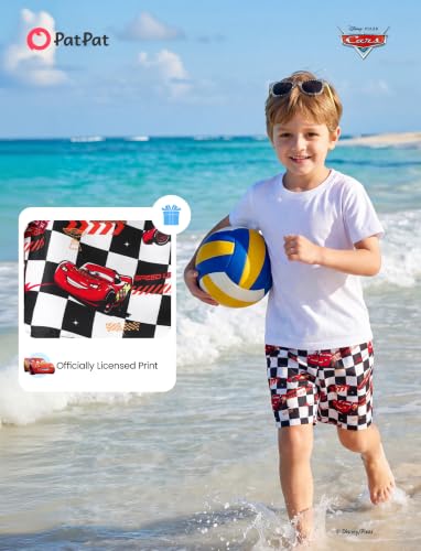 Image of Disney Stitch Spiderman Star Wars Cars Toy Story Mickey Boy Swim Trunks UPF50+Swim Shorts Compression Liner & Quick-Dry 6M-9Y