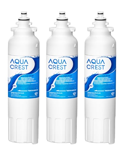 AQUA CREST ADQ73613401 Refrigerator Water Filter, Replacement for LG LT800P, ADQ73613402, ADQ73613408, ADQ75795104, Kenmore 9490, 46-9490, LSXS26326S, LMXC23746S, LMXC23746D (Pack of 3)