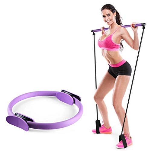 LIQIN Yoga Yoga Pilates Fitness Stick Hip Lift Equipment Stretch Belt Elastic Rope All-around Multifunctional Home Sports Training (Color : F)