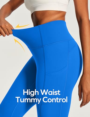 Image of Ewedoos Capri Leggings for Women High Waisted Yoga Pants with Pockets for Women Tummy Control Workout Leggings Yoga Capris