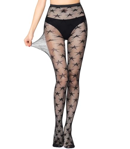 Star Tights, Sexy High Waist Fishnet Tights - Premium Women's Stretchy Fishnet Stockings for Women, Trendy and Comfortable2