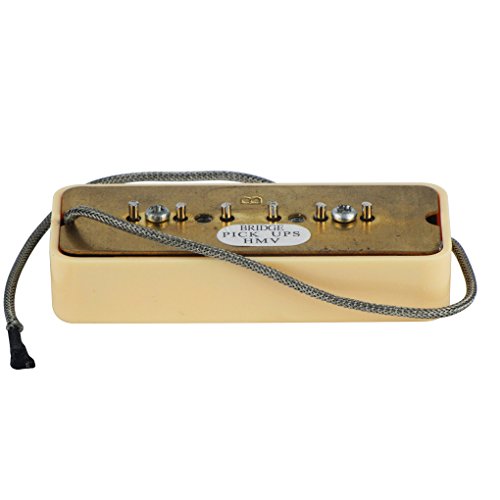 Fleor Alnico 5 Single Coil Pickup Soap Bar Pickups Cream P90 Neck & Bridge Pickup Set #TOP4