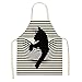 Srind Delantal de gato de dibujos animados lindo Accesorios para hornear Delantales para mujer Delantal Cocina Accesorios de cocina Delantal de café para hombres Delantal de cocina A23 68x55cm