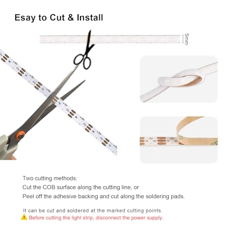 2 Pack Cinta LED Ultra-delgada 1.64ft 160 LEDs RGB 5V USB miniatura 4
