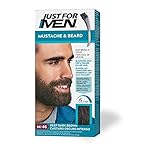Just For Men Mustache & Beard, Beard Dye for Men with Brush, With Keratin Biotin Aloe and Coconut Oil for Healthy Facial Hair - Deep Dark Brown, M-46, Pack of 1 (Packaging May Vary)