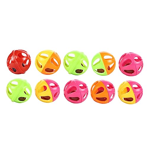 UKCOCO 50pcs Cat Bell Ball Creative Hollow Out Design for Interactive Play Engaging Pet Ball Colors Stimulates Cat Curiosity Reduces Scratching Behavior Random Color